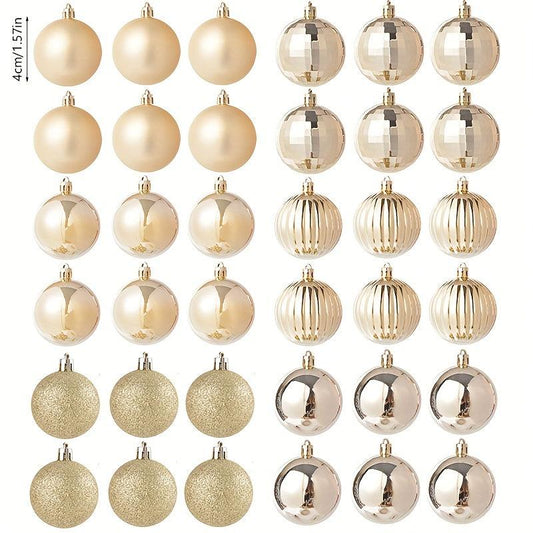 32pcs Red Green Christmas Ball Hanging Tree Ornament Assortment Set