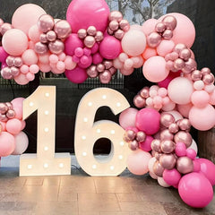 145pcs Red Balloon Wreath Arch Set Birthday Wedding Party Balloons