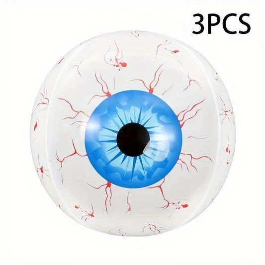 3pcs Halloween Inflatable Eyeball Decoration 22inch Horror 4D Inflatable Eyeball