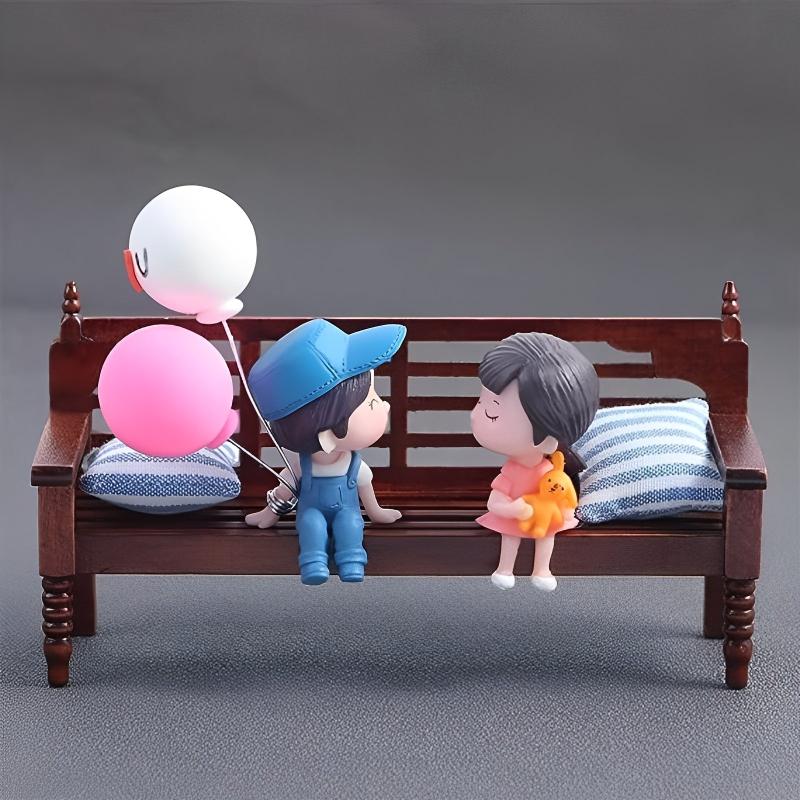 2pcs Cartoon Couples Action Figurines Balloon Ornament