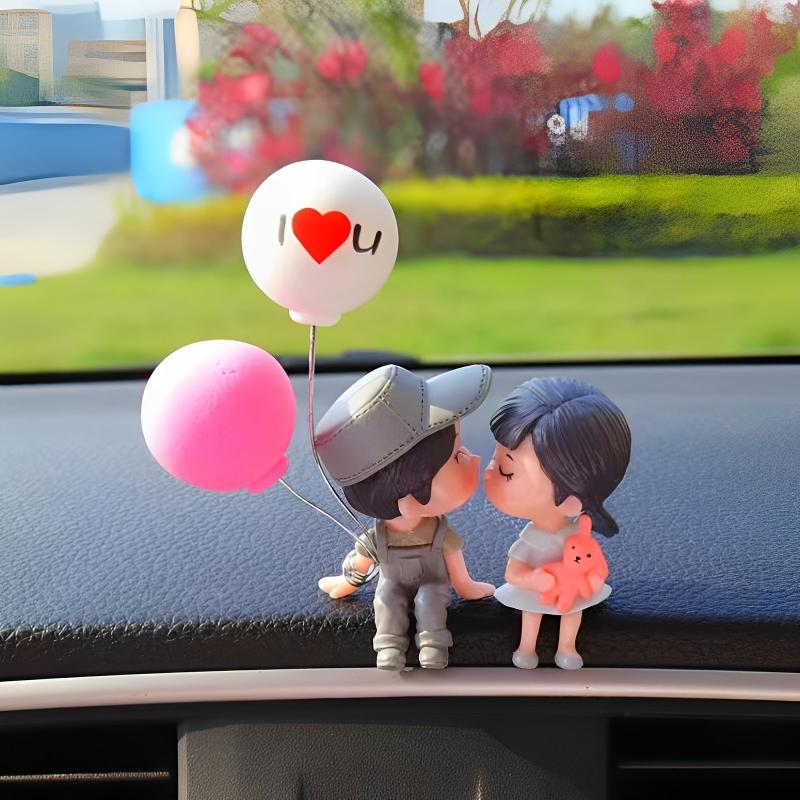 2pcs Cartoon Couples Action Figurines Balloon Ornament