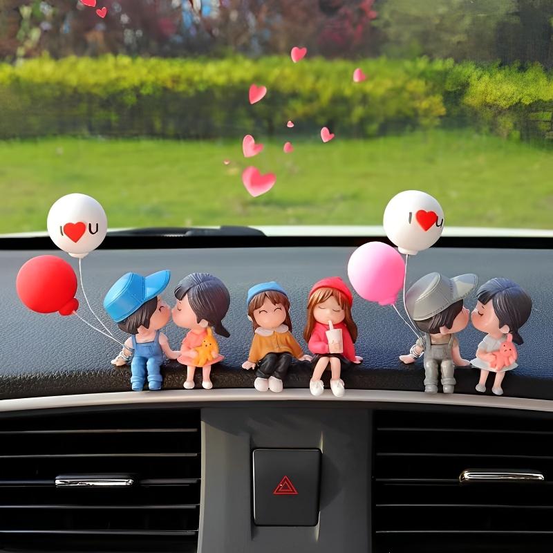 2pcs Cartoon Couples Action Figurines Balloon Ornament