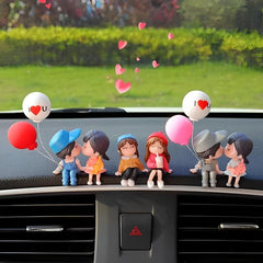 2pcs Cartoon Couples Action Figurines Balloon Ornament