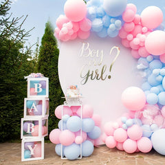 Baby Shower Transparent Balloon Box Blocks for Gender Reveal Decorations