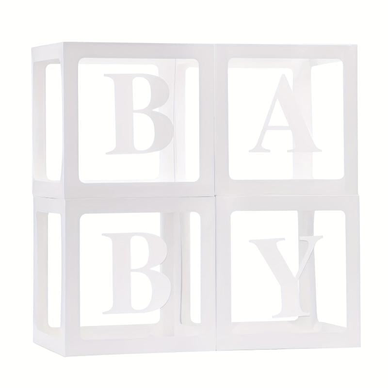 Baby Shower Transparent Balloon Box Blocks for Gender Reveal Decorations