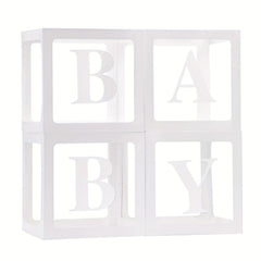 Baby Shower Transparent Balloon Box Blocks for Gender Reveal Decorations