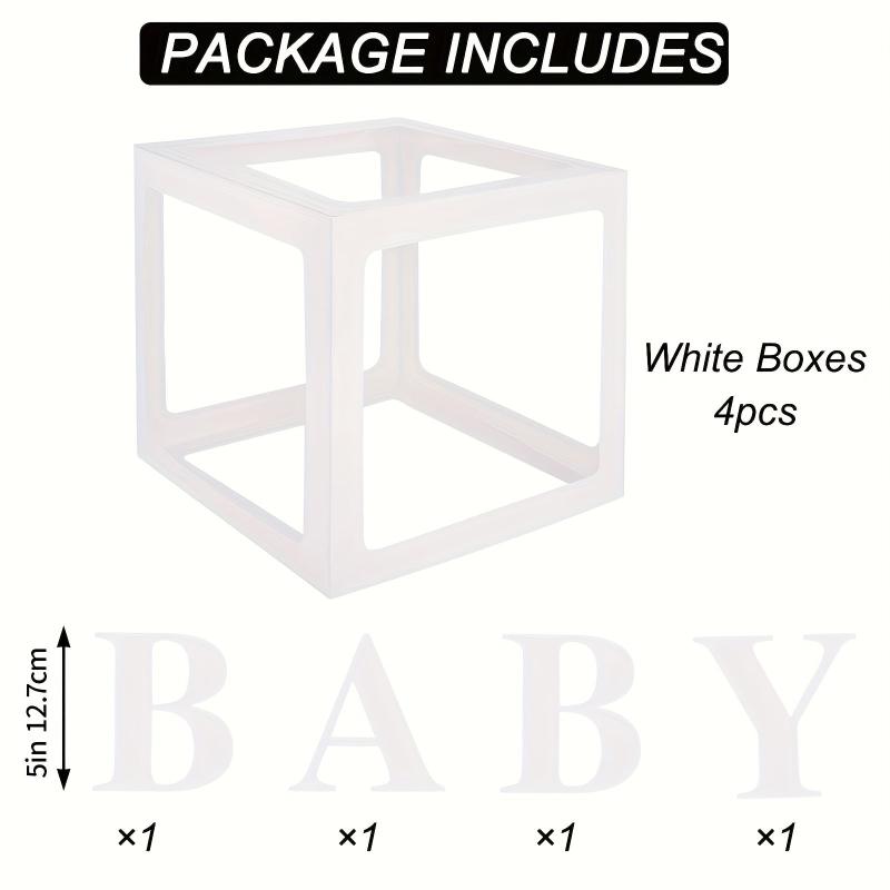 Baby Shower Transparent Balloon Box Blocks for Gender Reveal Decorations