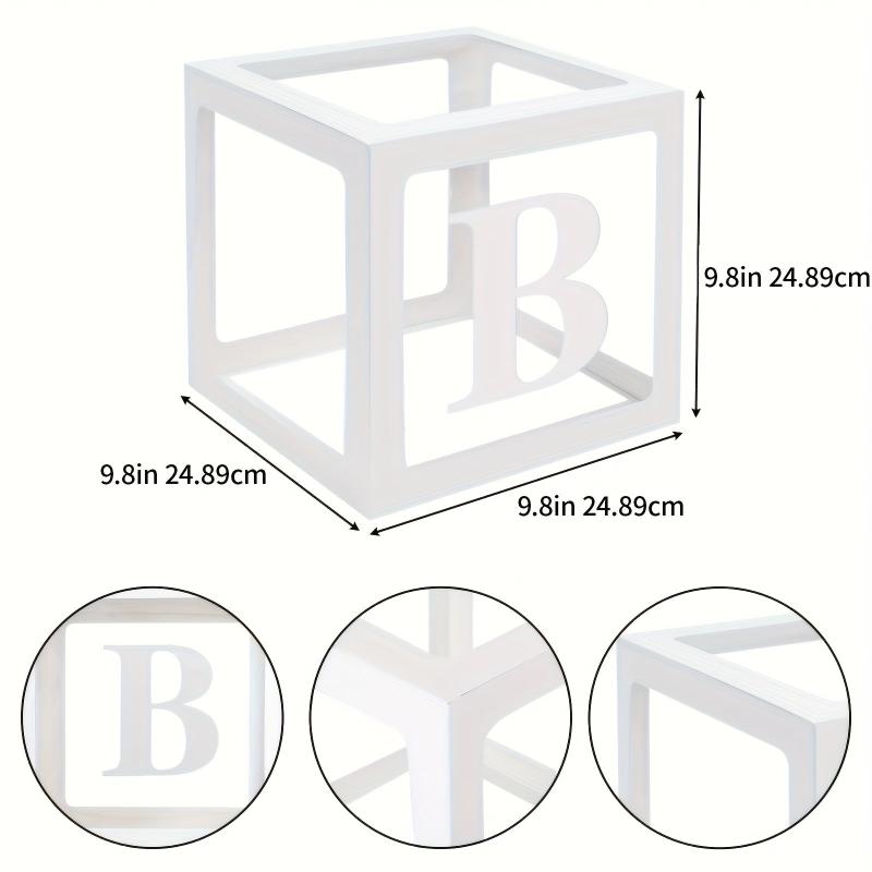 Baby Shower Transparent Balloon Box Blocks for Gender Reveal Decorations