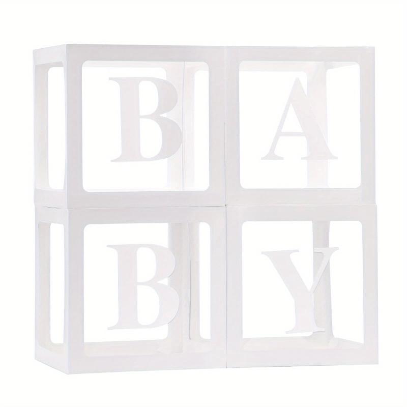 Baby Shower Transparent Balloon Box Blocks for Gender Reveal Decorations