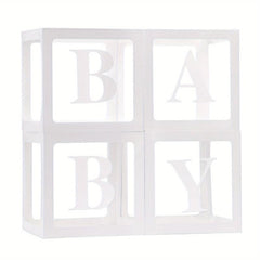 Baby Shower Transparent Balloon Box Blocks for Gender Reveal Decorations