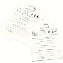 50pcs Baby Shower Predictions & Advice Cards Double Sided Game Cards