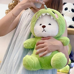 Transforming Bear Doll Plush Toy Dressing Dinosaur Birthday Gift