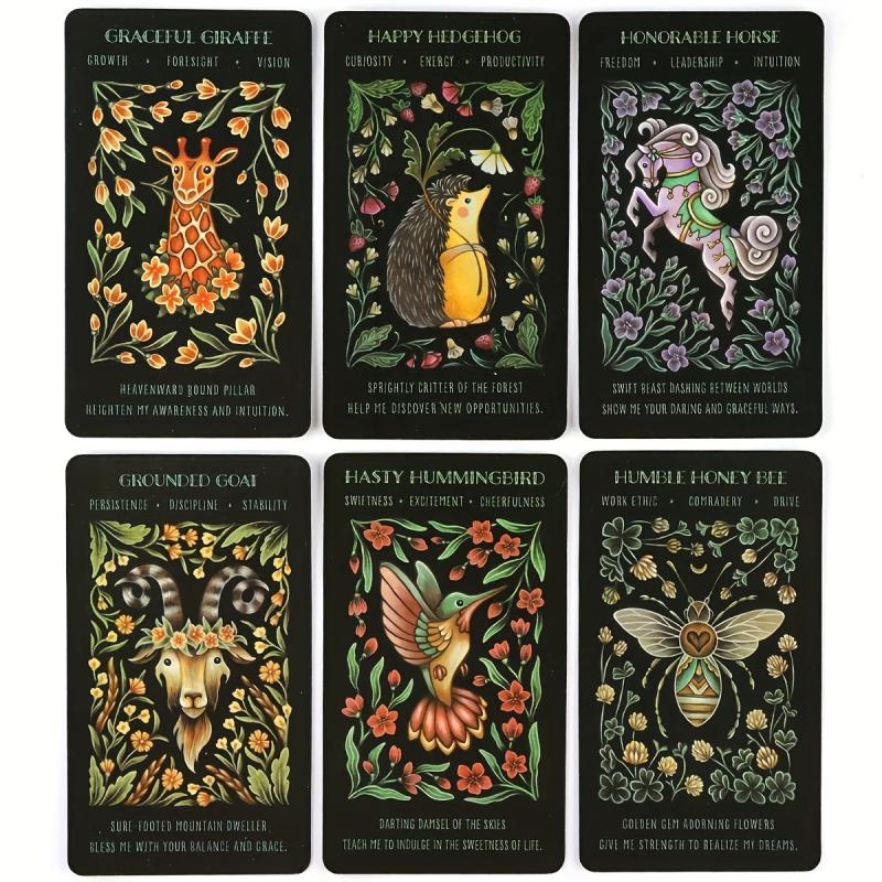 Wild Whiskers Oracle Cards English Tarot Game with Guidebook