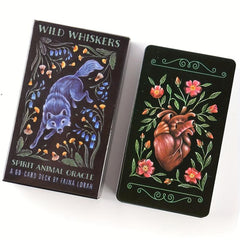 Wild Whiskers Oracle Cards English Tarot Game with Guidebook