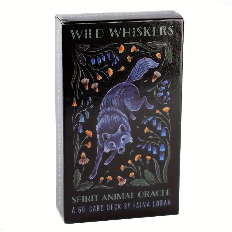 Wild Whiskers Oracle Cards English Tarot Game with Guidebook