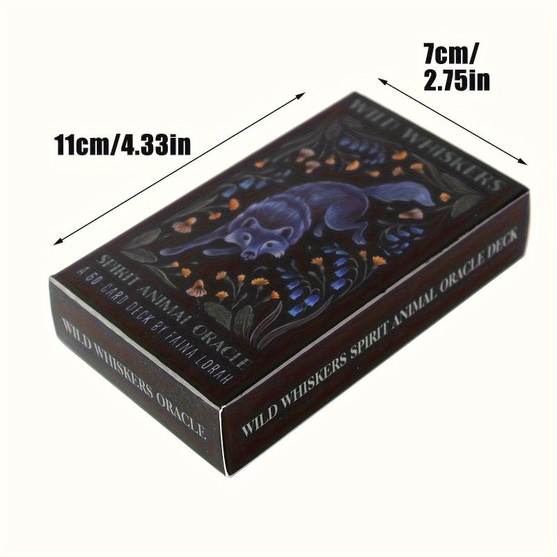 Wild Whiskers Oracle Cards English Tarot Game with Guidebook