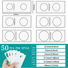 50Pcs Square Cardboard Coin Holders Assortment For Stamp Collection Storage