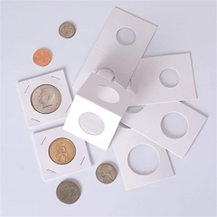 50Pcs Square Cardboard Coin Holders Assortment For Stamp Collection Storage