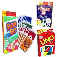 3 Packs Uno Cards Game Party Fun Interactive Game Family Game Night