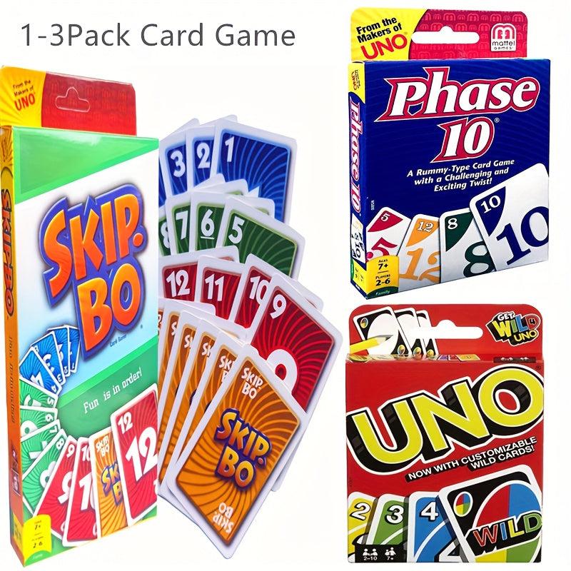 3 Packs Uno Cards Game Party Fun Interactive Game Family Game Night