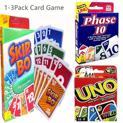 3 Packs Uno Cards Game Party Fun Interactive Game Family Game Night