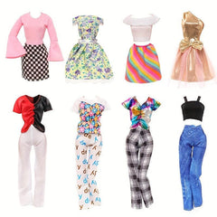 4pcs Doll Clothes Set, Tops, Pants, Dresses, Princess Accessories DIY Toys