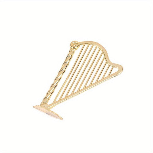 Miniature Harp Model Dollhouse Musical Instrument Toy