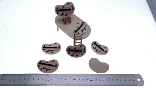 2pcs 1:12 Dollhouse Drawing Boards Palette Pigment Stick Decor