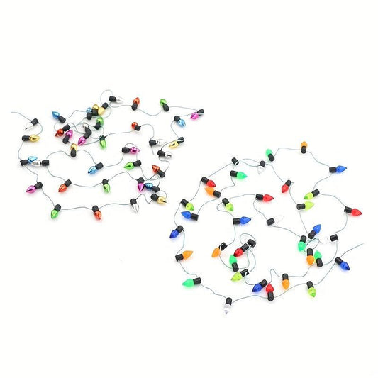 39in Dollhouse Toy Christmas Lights, Plastic, Coloured Bulbs