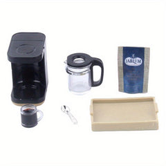 Dollhouse Coffee Machine Set - Miniature Living Scene Decor Toy
