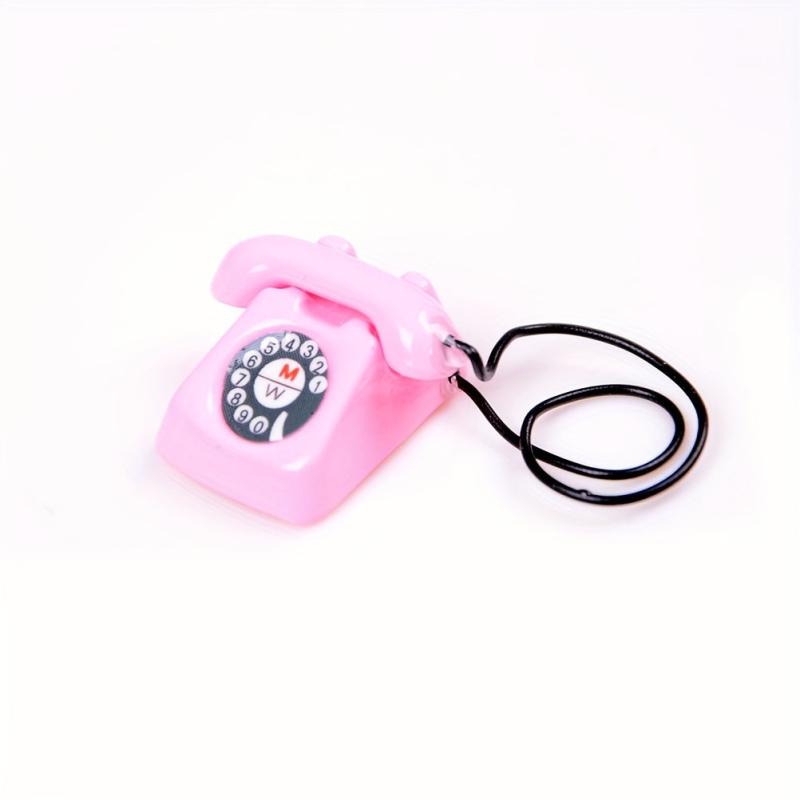 1 12 Old Style Telephone Model Doll House Home Decor Phone Toy