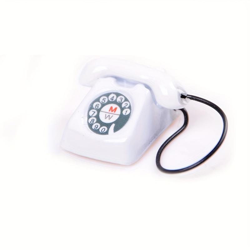 1 12 Old Style Telephone Model Doll House Home Decor Phone Toy