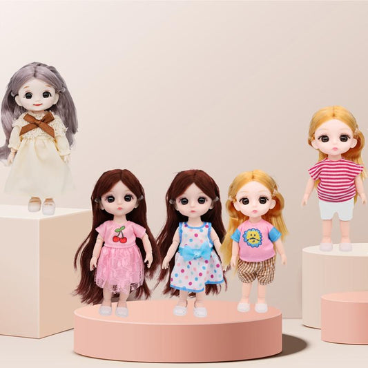 6 Inch Doll Clothes Casual Wear Outfits for 1/12 Doll Dress Up Set