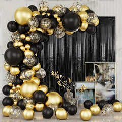 4pcs Foil Fringe Curtains Party Streamers Halloween Decor