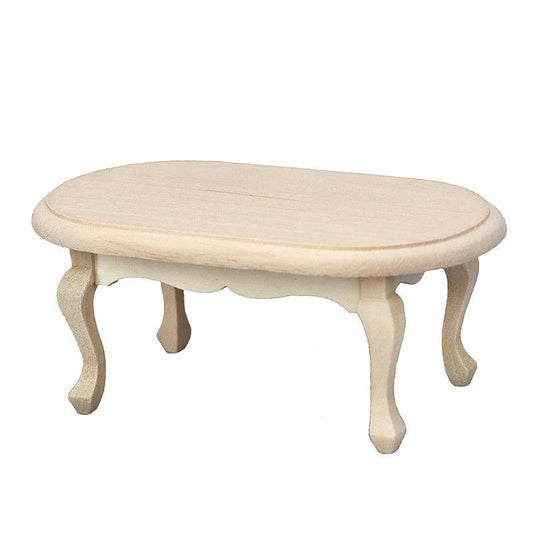 1:12 Dollhouse Mini Oval Coffee Table Vintage Furniture Model