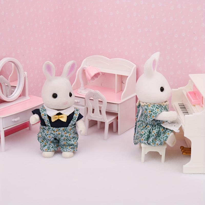 DIY Forest Animal Family Furniture Toys Mini Doll House Furniture Set