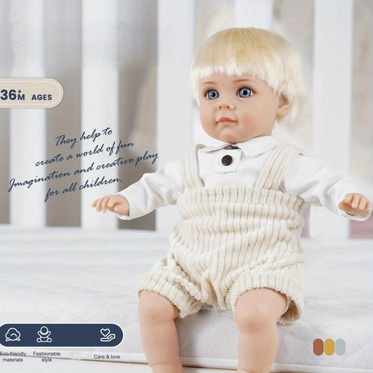 Realistic 56 Cm Reborn Baby Boy Doll Soft Skin Body DIY Toy