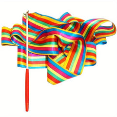 Colorful Dance Ribbons for Rhythmic Gymnastics and Baton Twirling