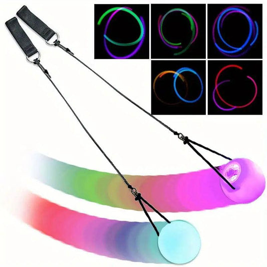 LED Glow Soft Ball Rainbow Fade High Strobe Spinning Toy