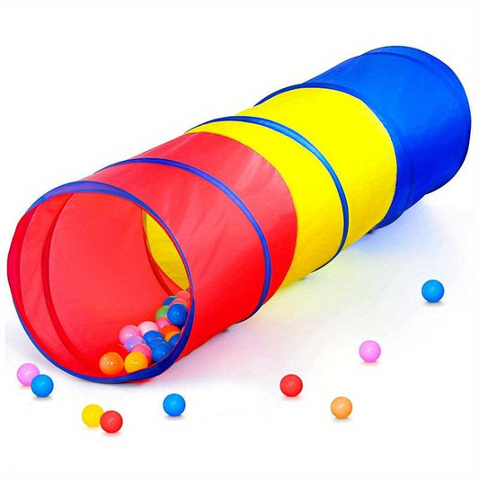Kids Pop Up Play Tunnel Tent Indoor & Outdoor Toys Red Yellow Tent