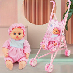 Doll Stroller Nursery Furniture Toys Carriage Foldable Gift Stroller Toy