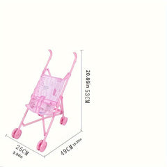 Doll Stroller Nursery Furniture Toys Carriage Foldable Gift Stroller Toy