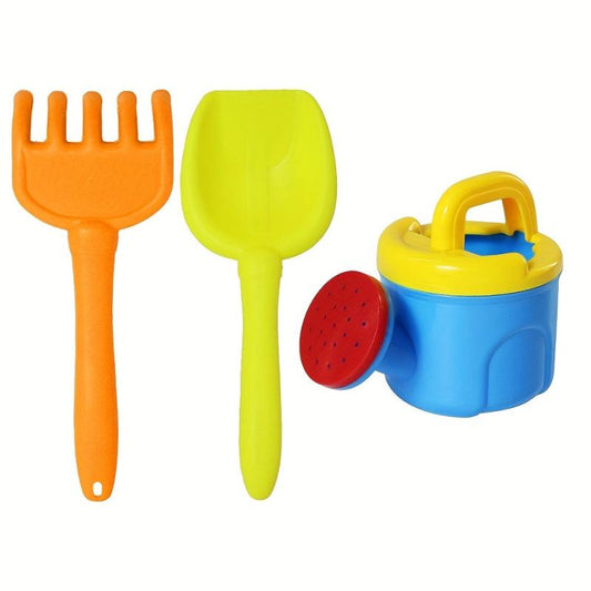 Kids Beach Toy Set with Bucket, Rake, Shovel, Molds, Water Bottle