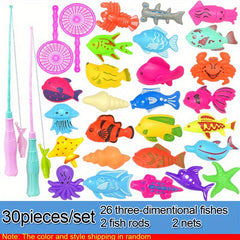 Kids Magnetic Fishing Toys Set Inflatable Pool with Air Pump