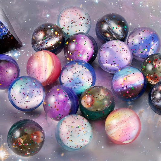Starry Space 32mm Bouncy Balls - High Bounce - 10 Pack