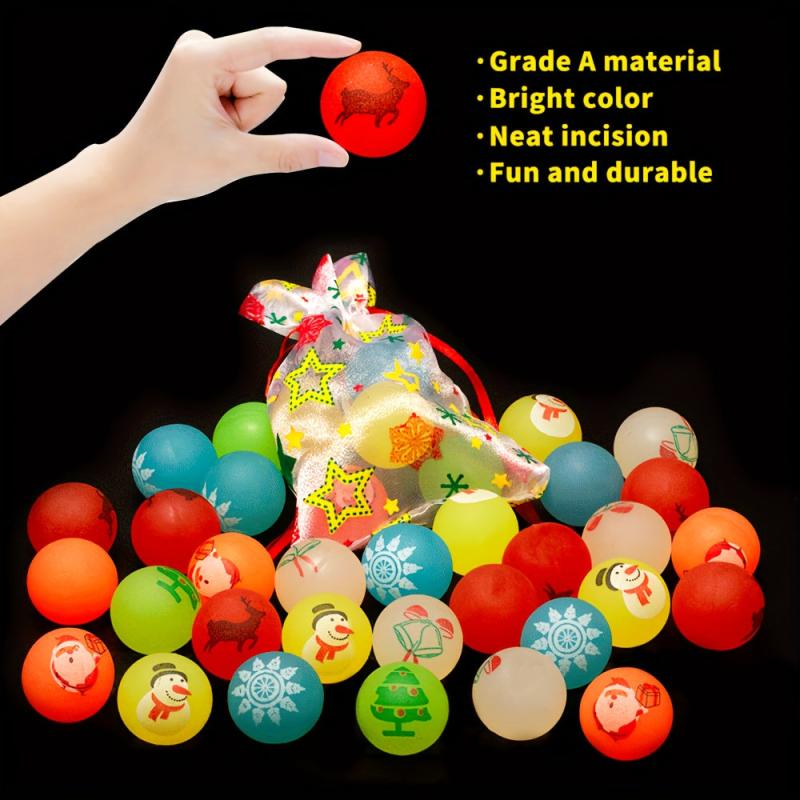 6pcs Decor Toys Small Bouncing Balls Christmas Party Balls