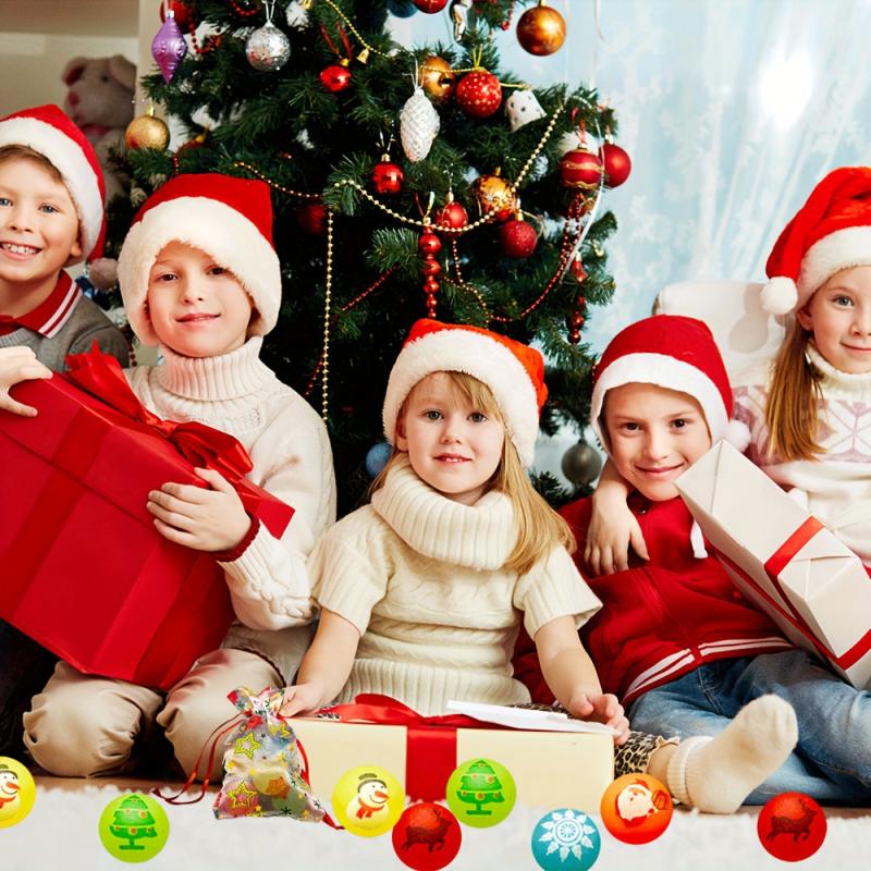 6pcs Decor Toys Small Bouncing Balls Christmas Party Balls