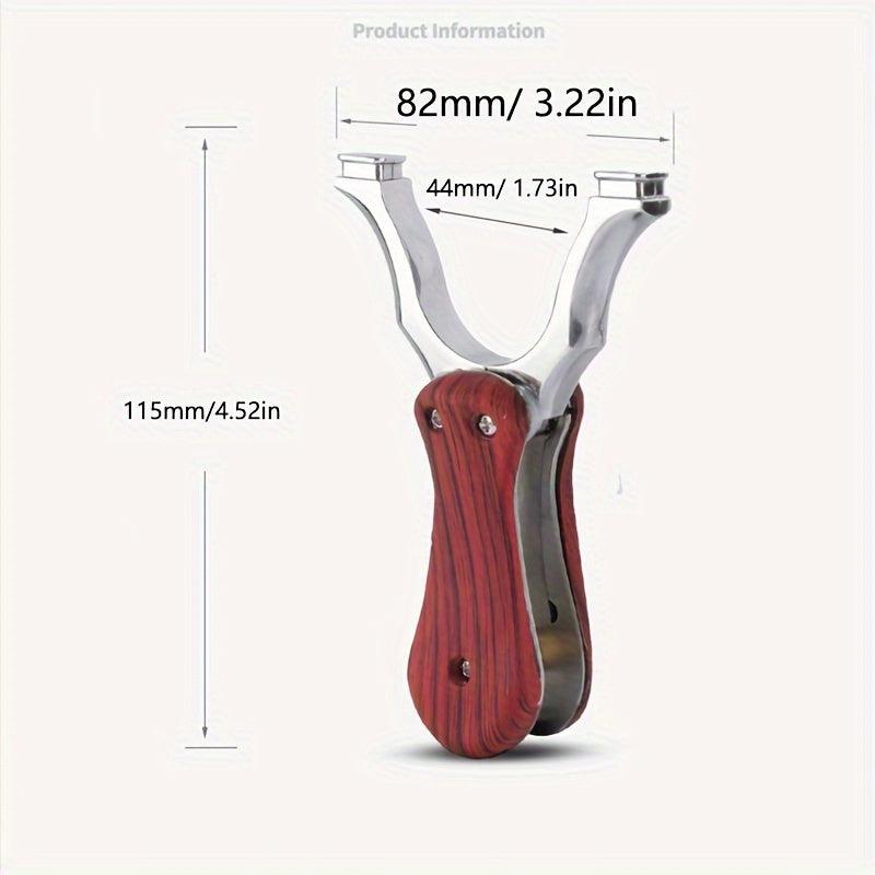Outdoor Practice Slingshot Alloy Gram Folding Elastic Frame Flat