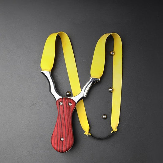 Outdoor Practice Slingshot Alloy Gram Folding Elastic Frame Flat