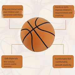Mini Rubber Basketball for Kids - Perfect Stress Relief Gift